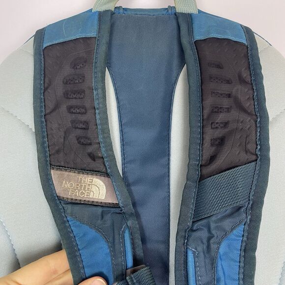 North Face Borealis Laptop Storage Bungee Cord Backpack Turquoise Blue Comfort - Picture 10 of 16